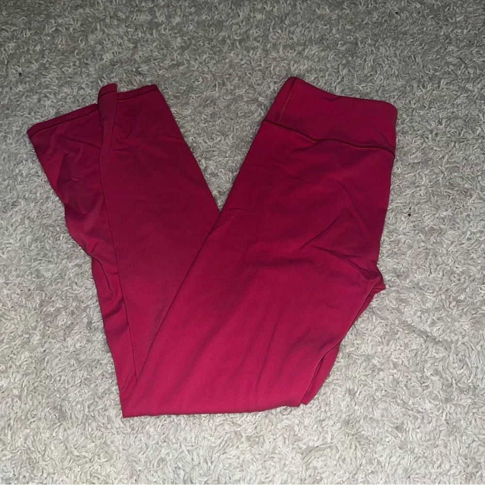 Athleta Girl Barbie Pink full length leggings size 14
